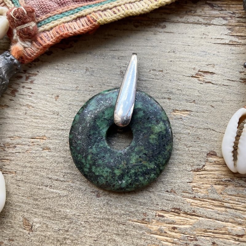 Amazing Vintage Natural Turquoise Donut Pendant