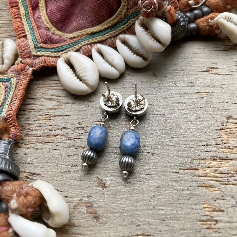 southwestern sterling silver sodalite earrings 2.jpeg