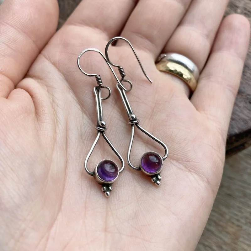 dangly sterling silver and amethyst earrings 4.jpeg