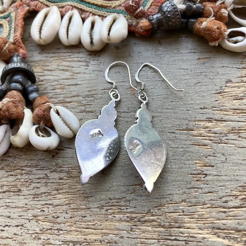 vintage Indian sterling silver amethyst earrings 3.jpeg