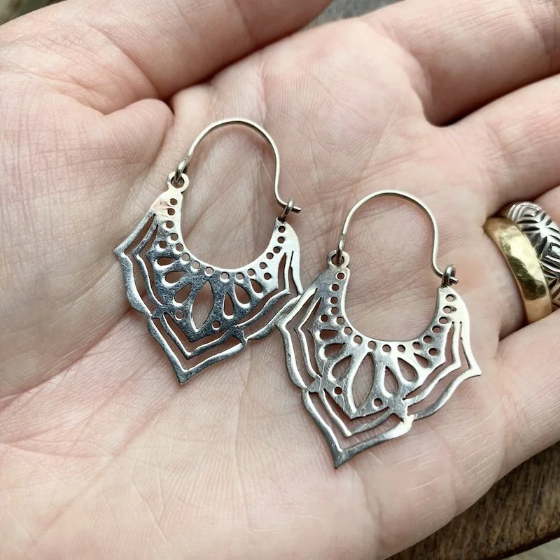 funky vintage sterling silver openwork hoops 3.jpeg