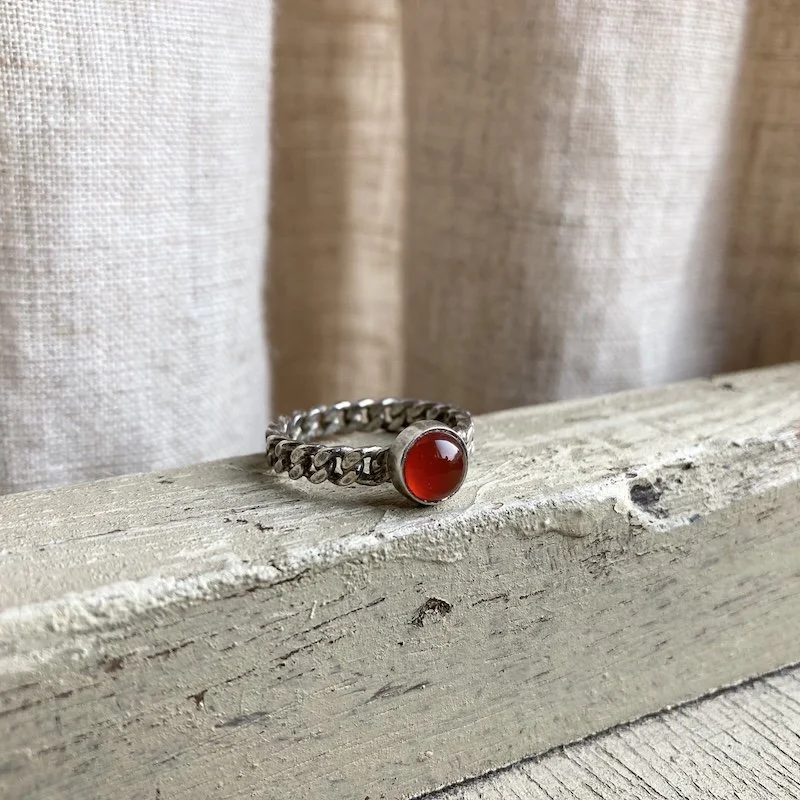 vintage sterling silver and carnelian ring 1.jpeg