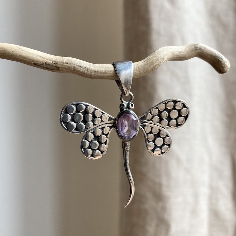Beautiful Sterling Silver Dragonfly Pendant