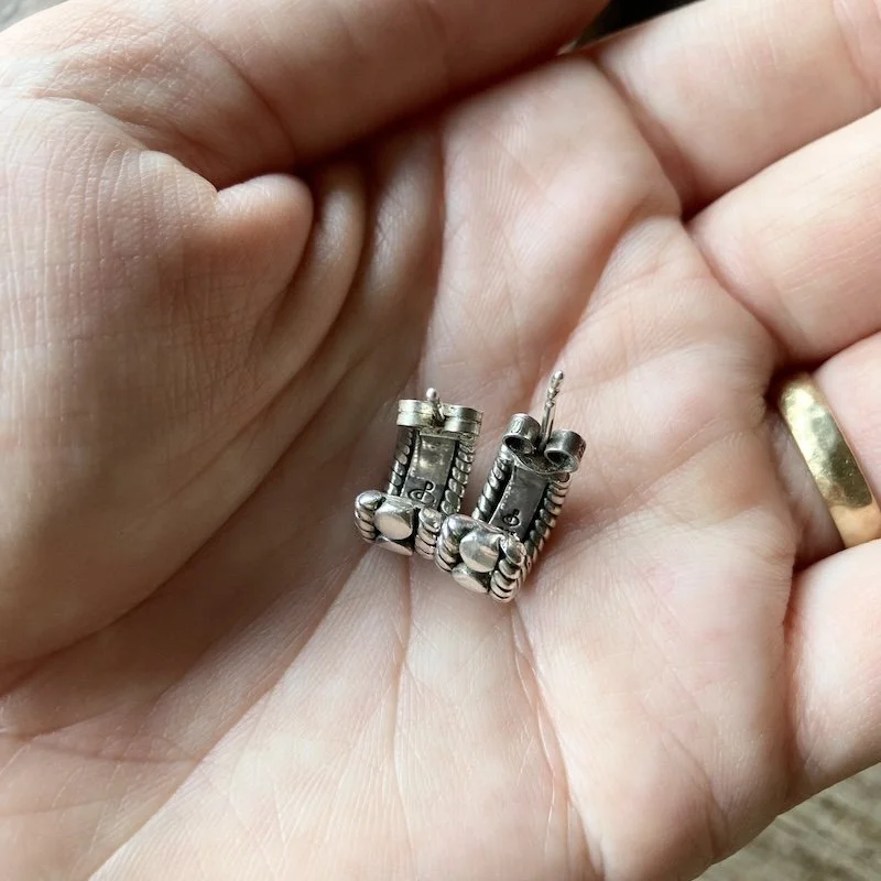 sterling silver chunky dot hoops 4.jpeg