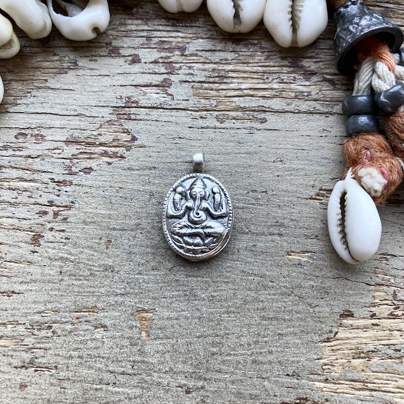 Lovely Vintage Sterling Silver Ganesha Pendant