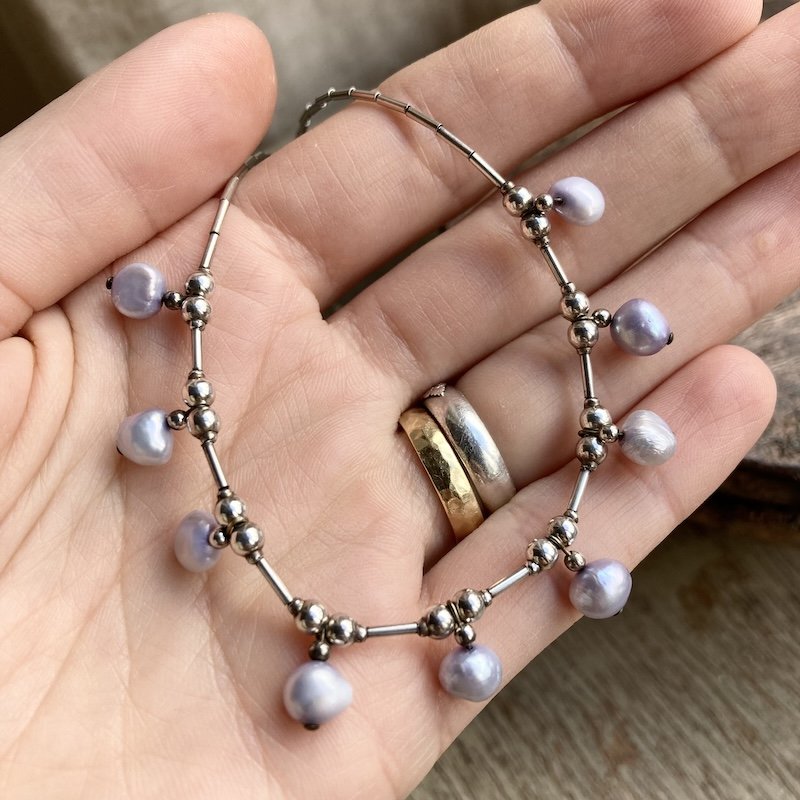 Dreamy Sterling Silver and Pearl Necklace
