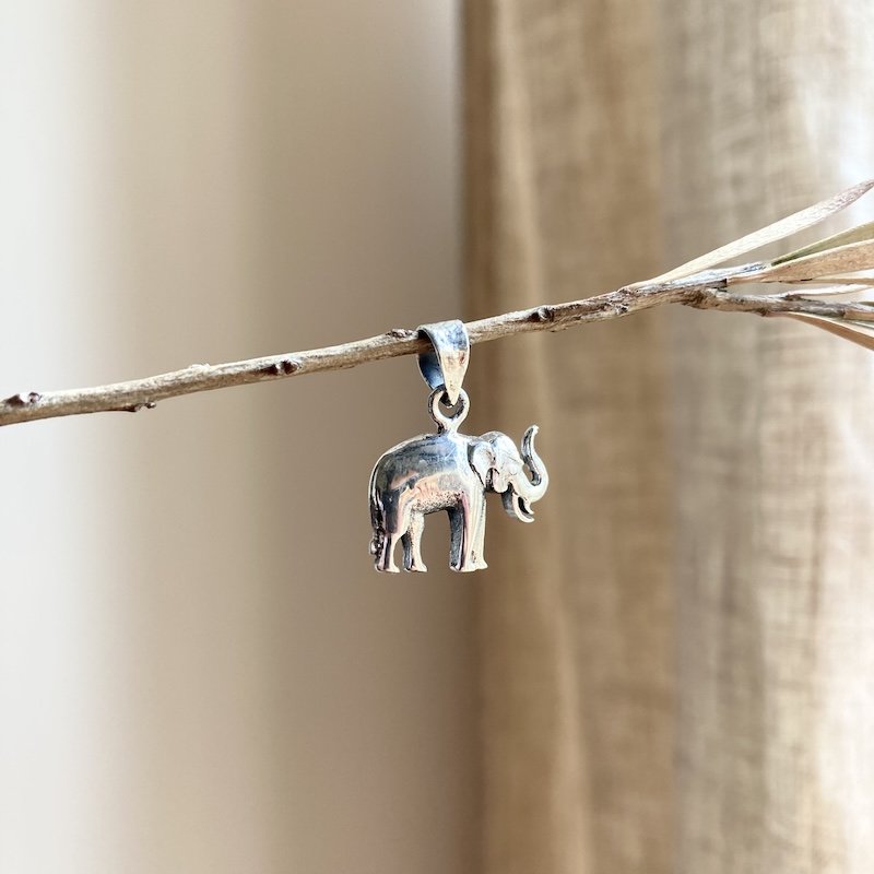 Cute Little Sterling Silver Elephant Pendant