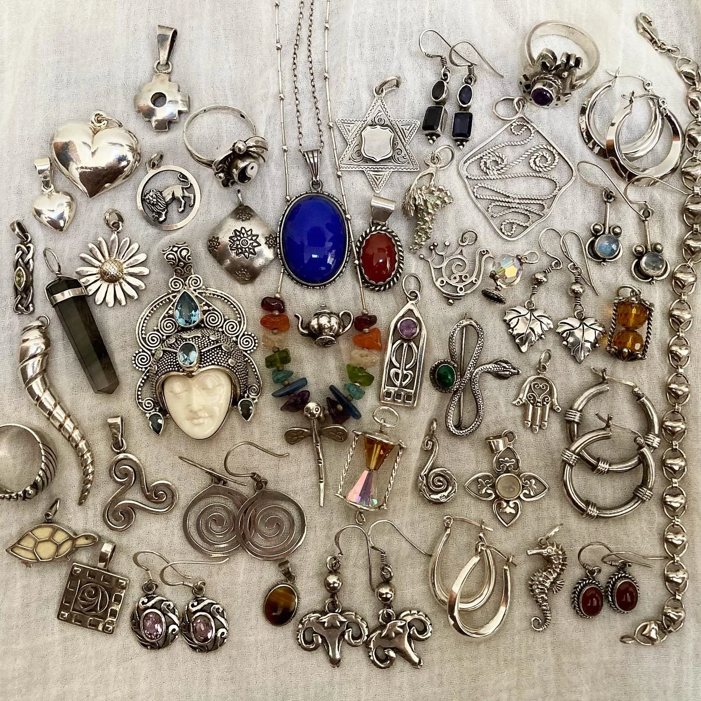 A little round up post of my favourite things currently available 🪷🌿💕&hearts;️🌙✨

So many beautiful treasures, all individually hand-picked and made from sterling silver, and always with only natural stones and crystals 🌙

Wishing you all a real