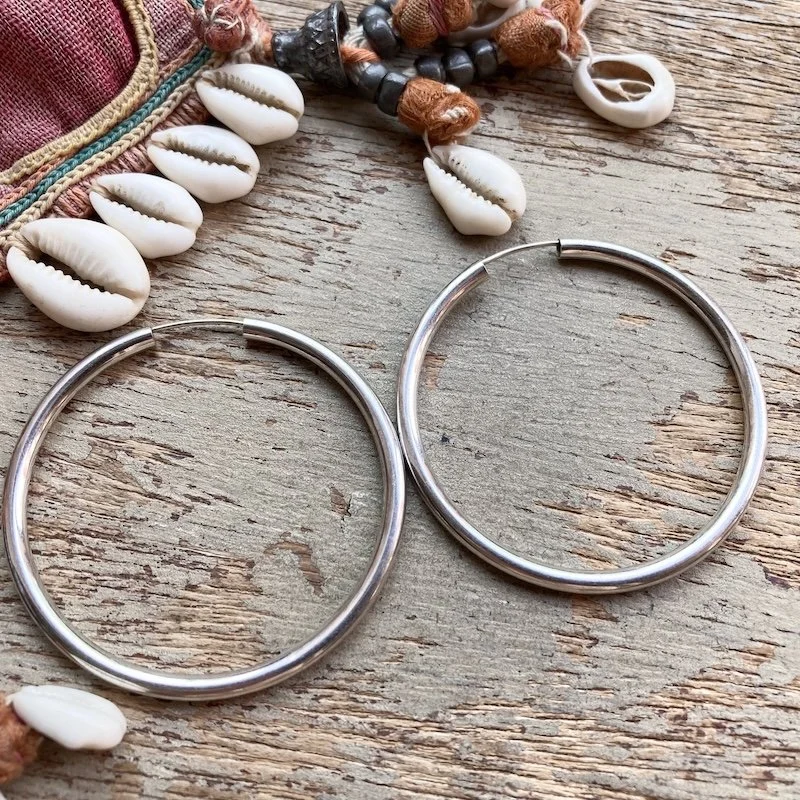 large vintage simple sterling silver hoops 2.jpeg