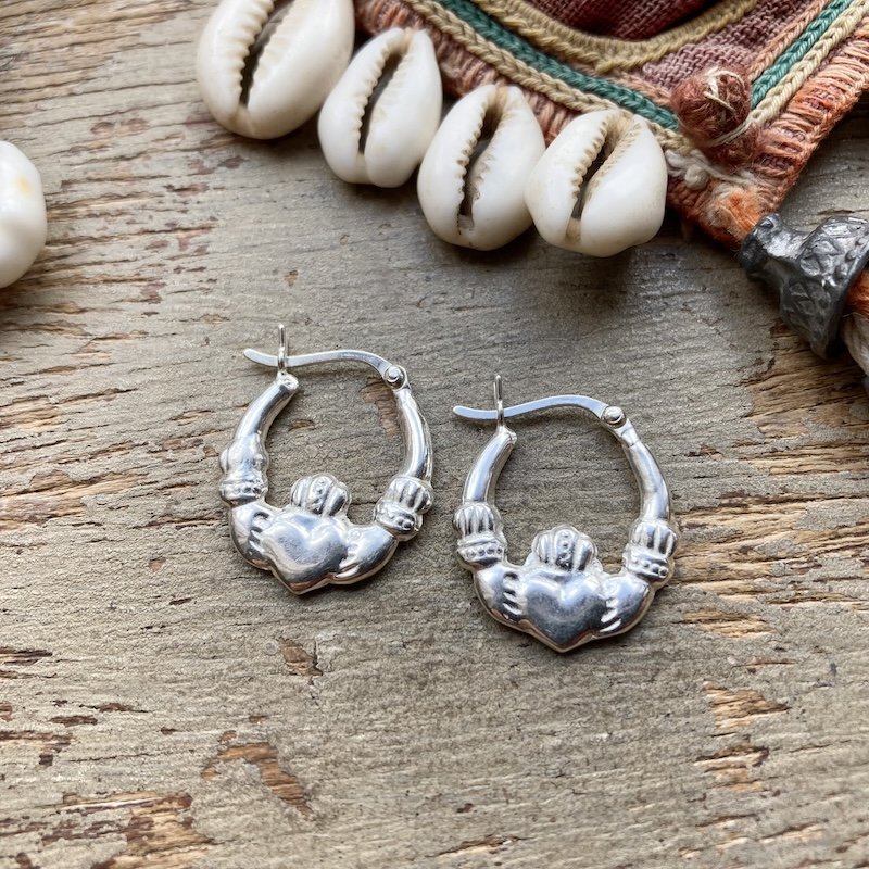 sterling silver Claddagh hoops 2.jpeg