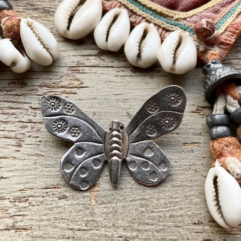 solid pure silver hill tribe butterfly pendant 1.jpeg