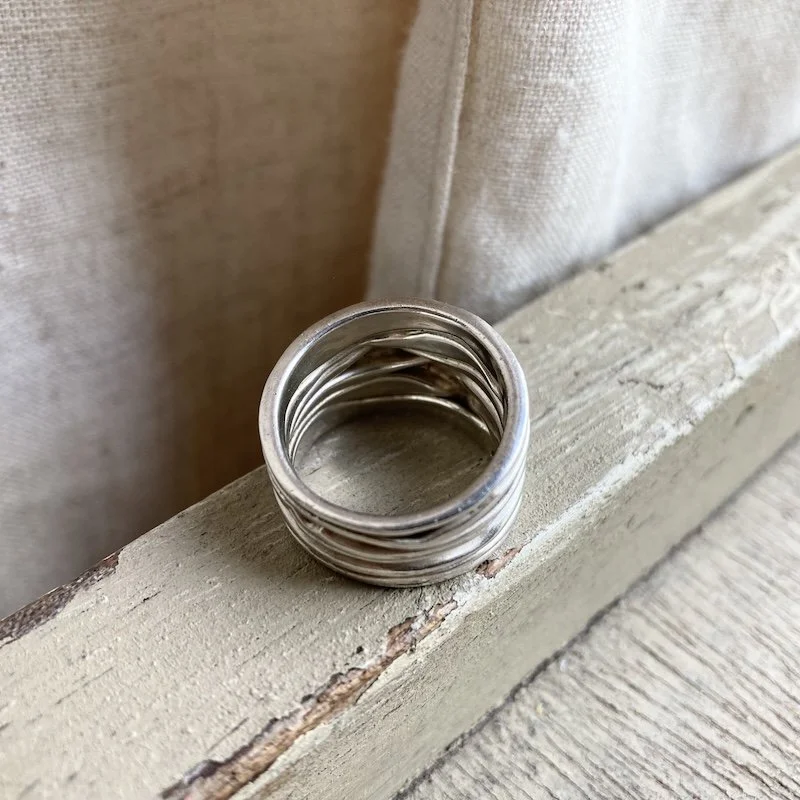 chunky textured solid silver ring 2.jpeg