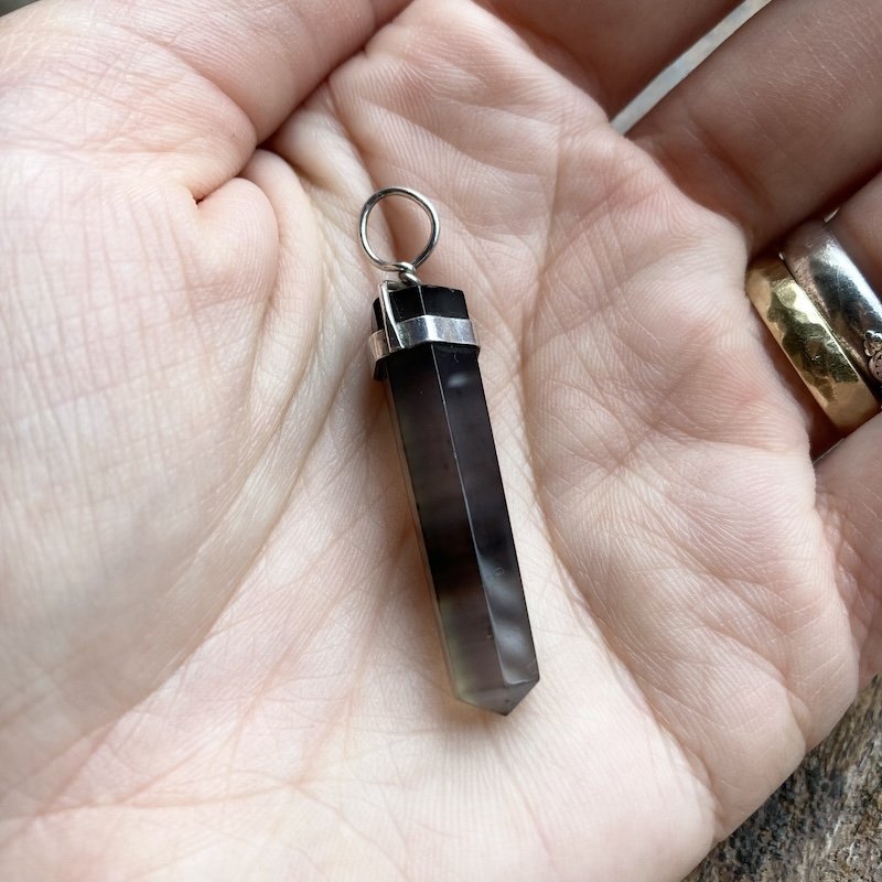 Mystical Sterling Silver Crystal Point Pendant