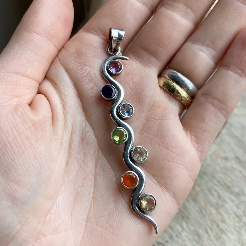 Sterling silver rainbow crystal chakra pendant 3.jpeg