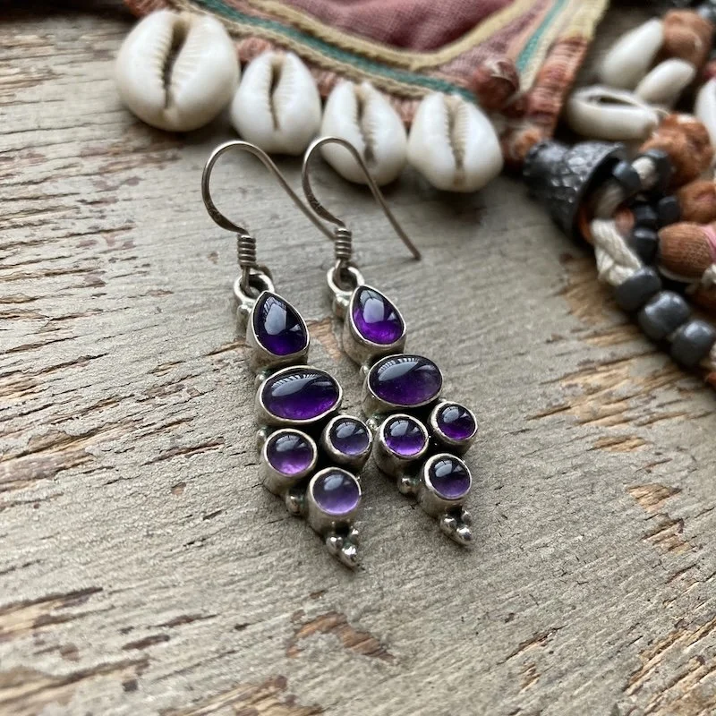 vintage sterling silver amthyst earrings 2.jpeg