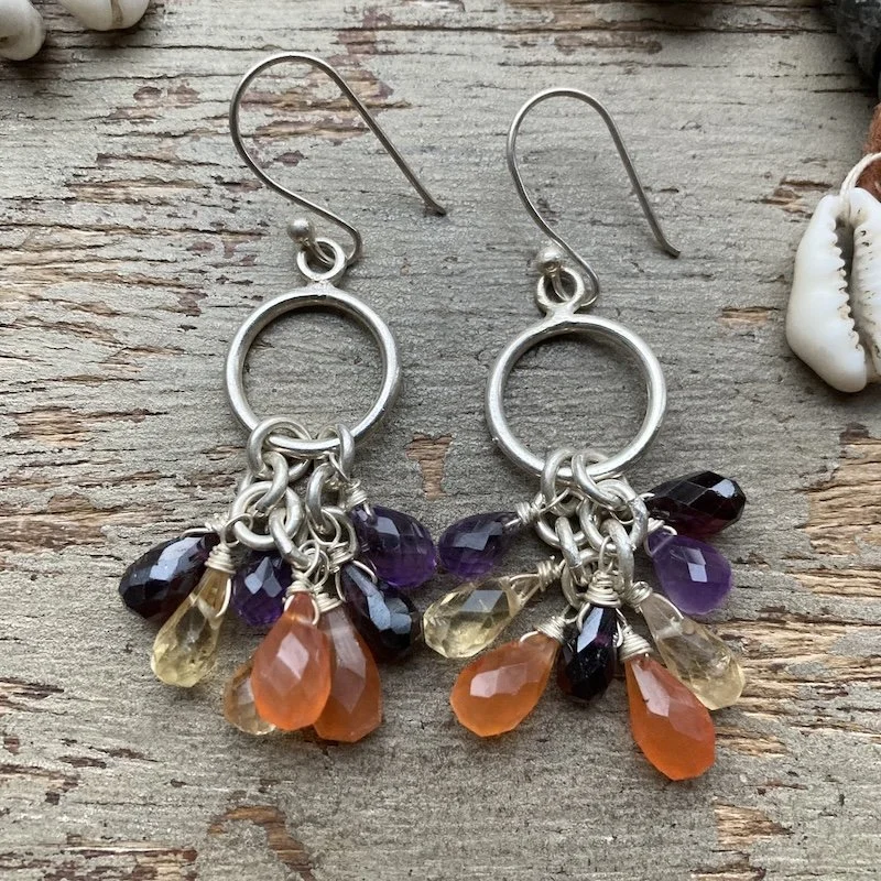 vintage sterling silver crystal beaded earrings 4.jpeg