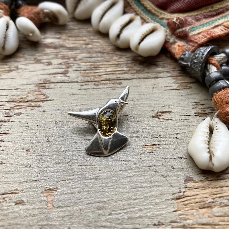 sterling silver and amber bird pendant.jpeg