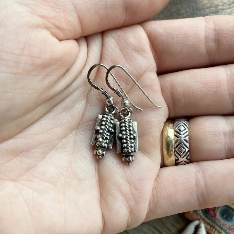 vintage solid silver granulation earrings 3.jpeg