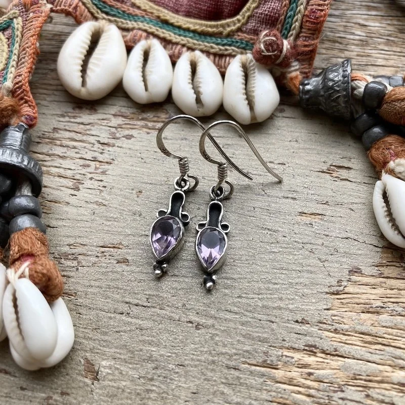 pretty Indian sterling silver amethyst earrings 1.jpeg