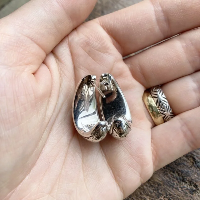 textured sterling silver hooped earrings 4.jpeg