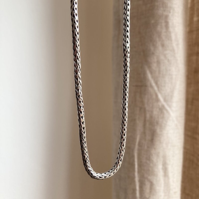 Fab Balinese Sterling Silver Woven Chain Necklace