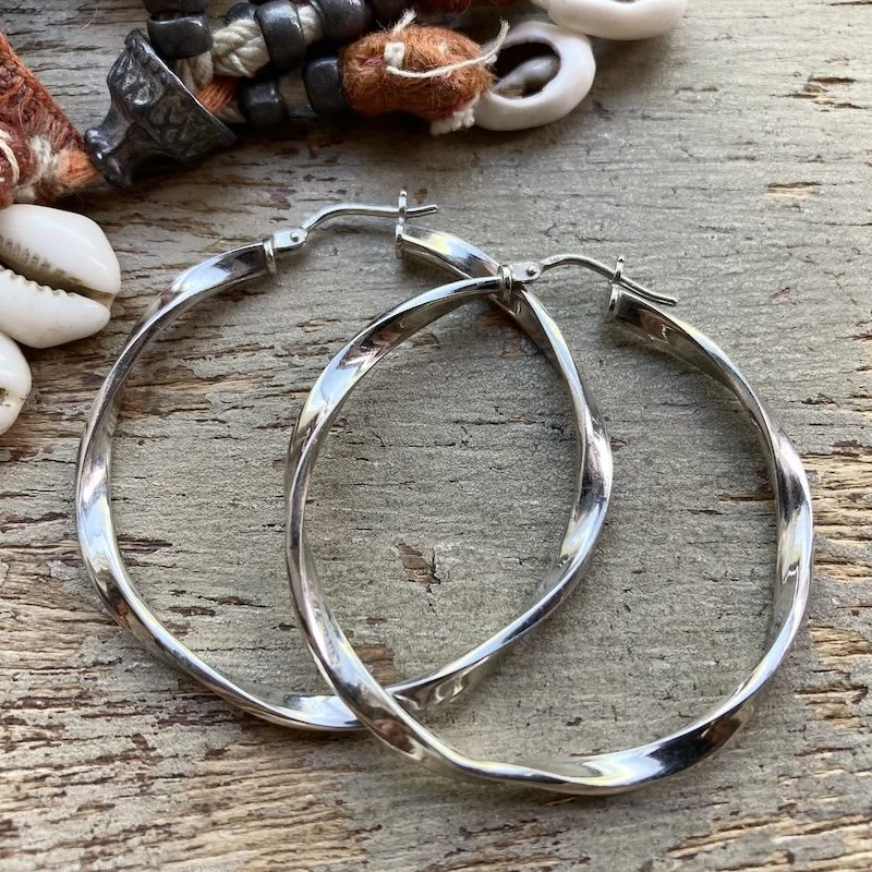 vintage twisted sterling silver hoops 2.jpeg