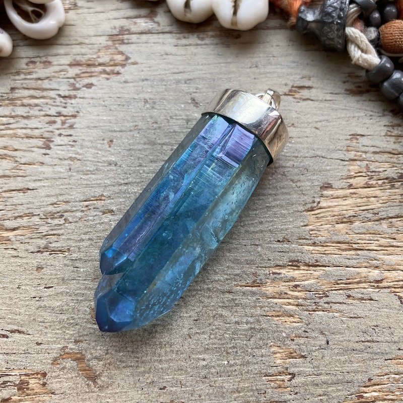 Magical Sterling Silver Blue Crystal Pendant