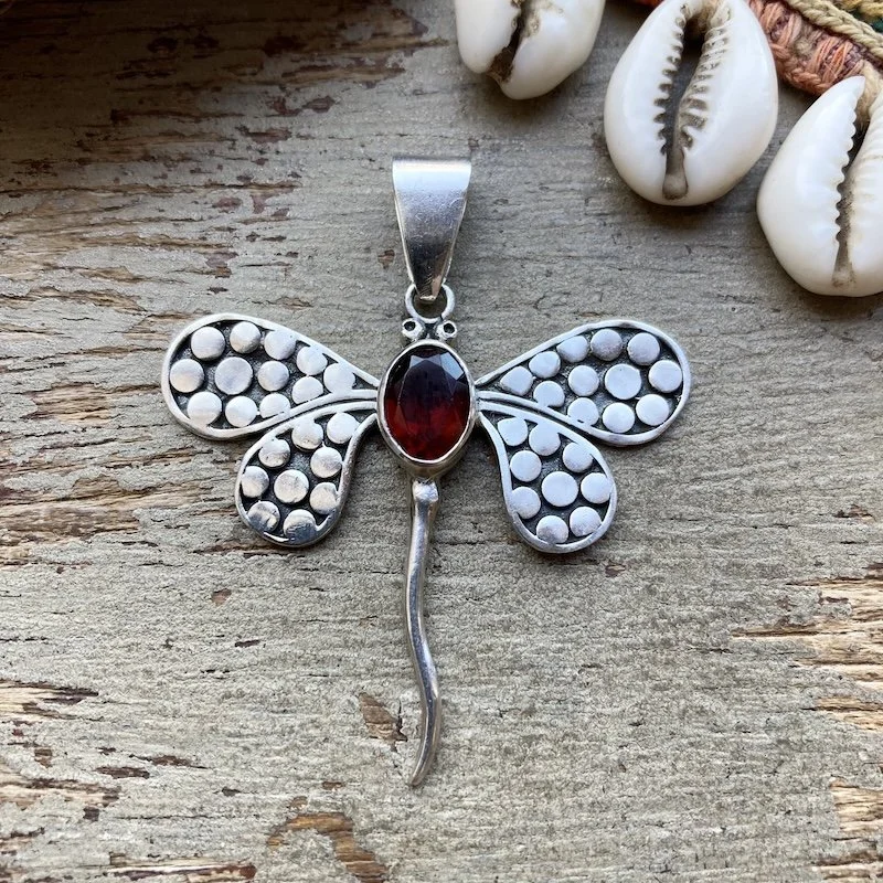 sterling silver and garnet dragonfly pendant 1.jpeg