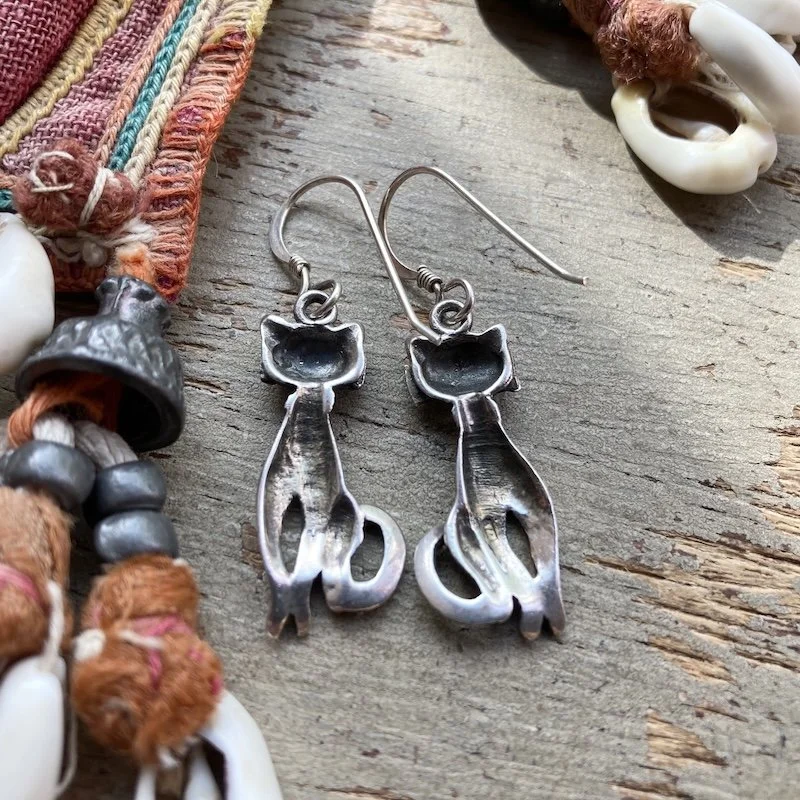 vintage sterling silver cat earrings 2.jpeg
