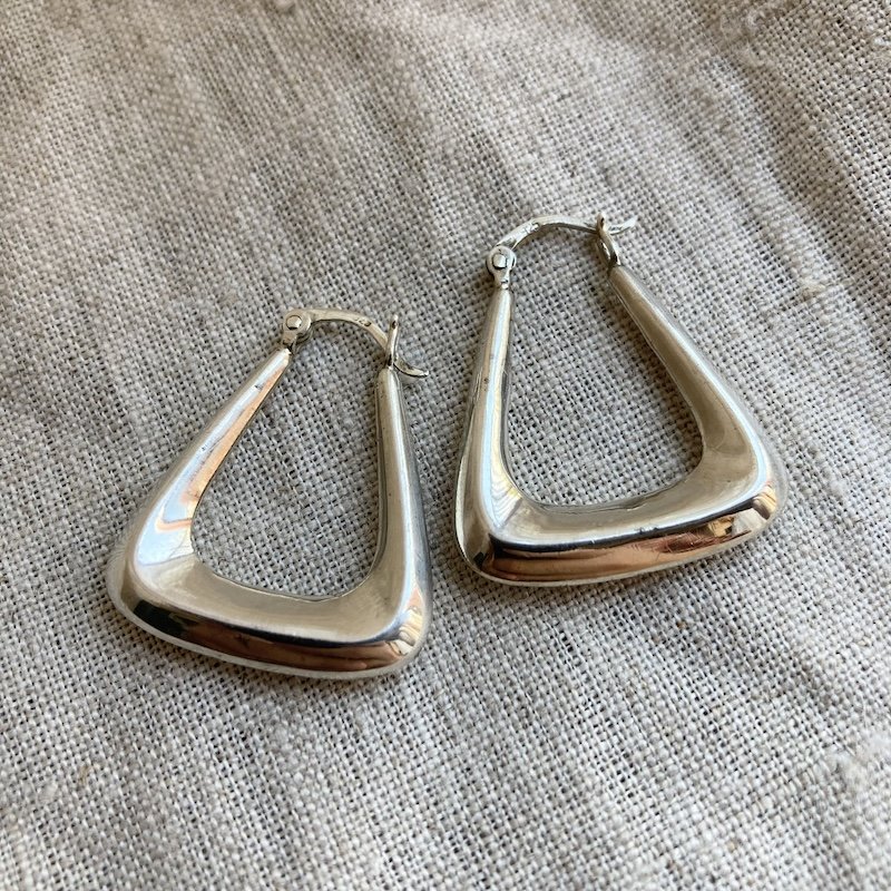 Fab Sterling Silver Creole Hoops