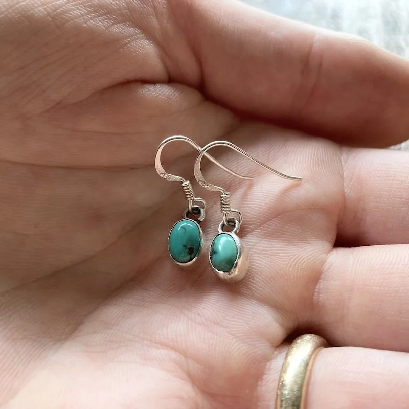 cute little sterling silver and turquoise earrings 5.jpeg
