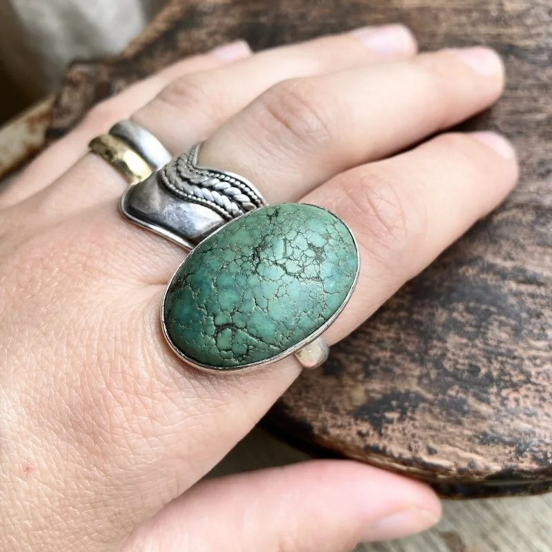 vintage chunky natural turquoise ring 4.jpeg