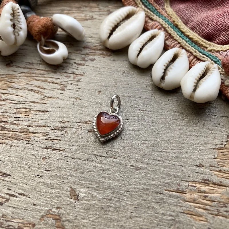 vintage sterling silver carnelian heart pendant.jpeg