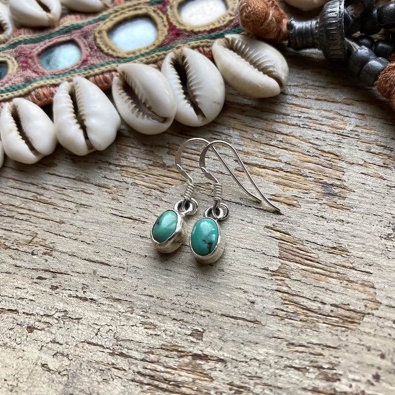 cute little sterling silver and turquoise earrings 2.jpeg