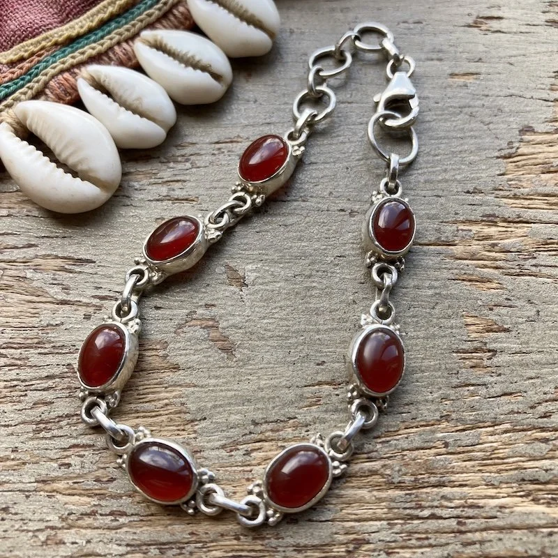 sterling silver and carnelian cabochon bracelet 1.jpeg