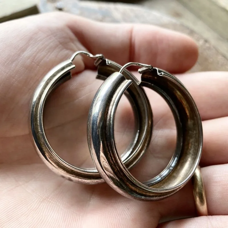 large vintage chunky sterling silver hoops 5.jpeg