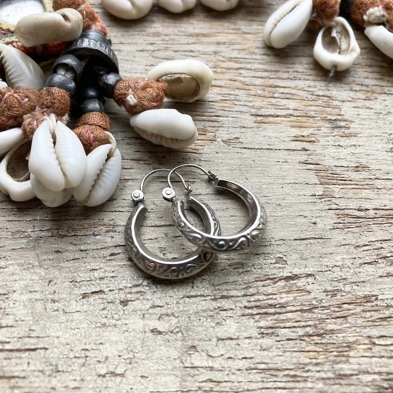 vintage ornate sterling silver hoops 3.jpeg