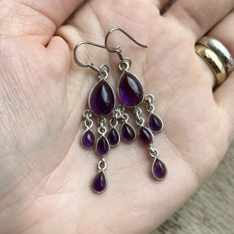 sterling silver dangly amethyst earrings 4.jpeg