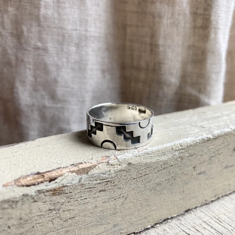 Funky Vintage Mexican Sterling Silver Ring