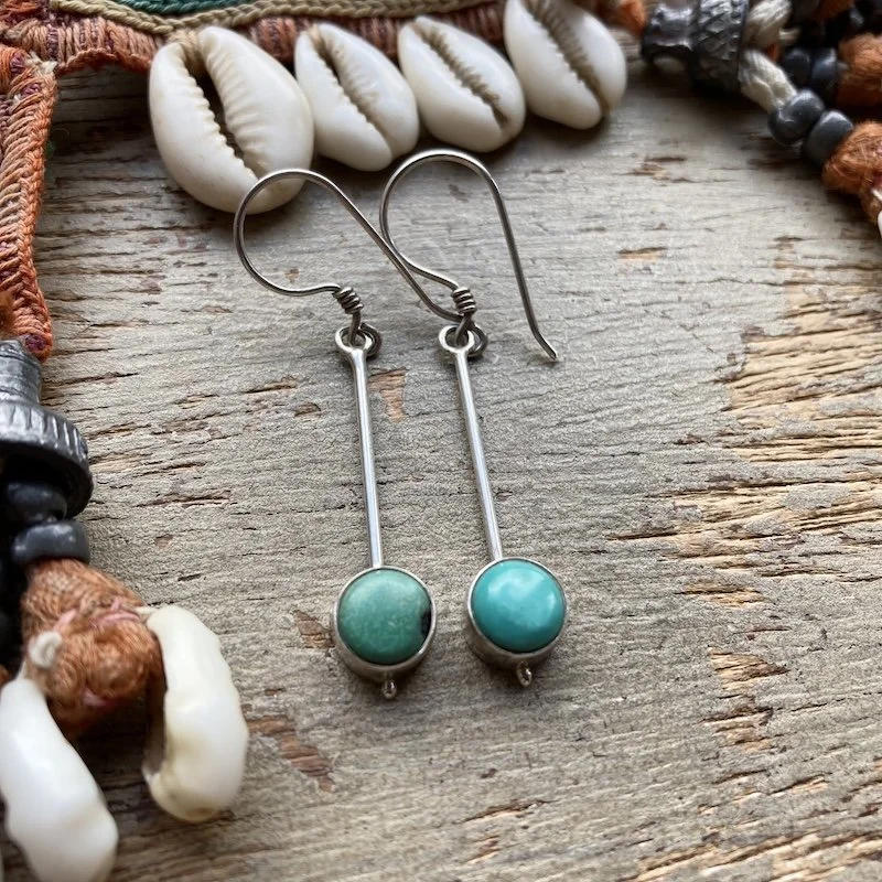simple sterling silver and turquoise earrings 2.jpeg