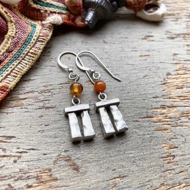 vintage Kit Heath sterling silver Stonehenge earrings 1.jpeg