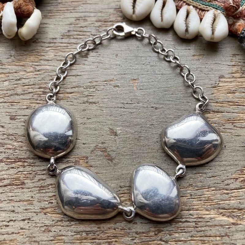 Beautiful Sterling Silver Pebble Bracelet