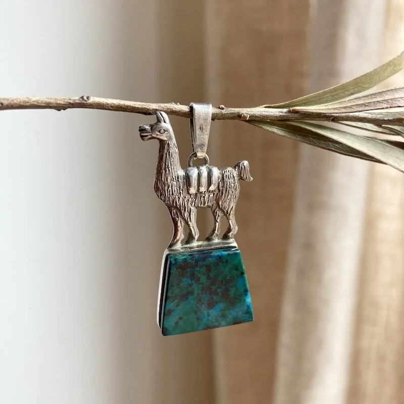 vintage peruvian sterling silver llama pendant 4.jpeg