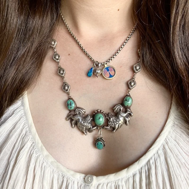 Tibetan snow lion necklace .jpeg