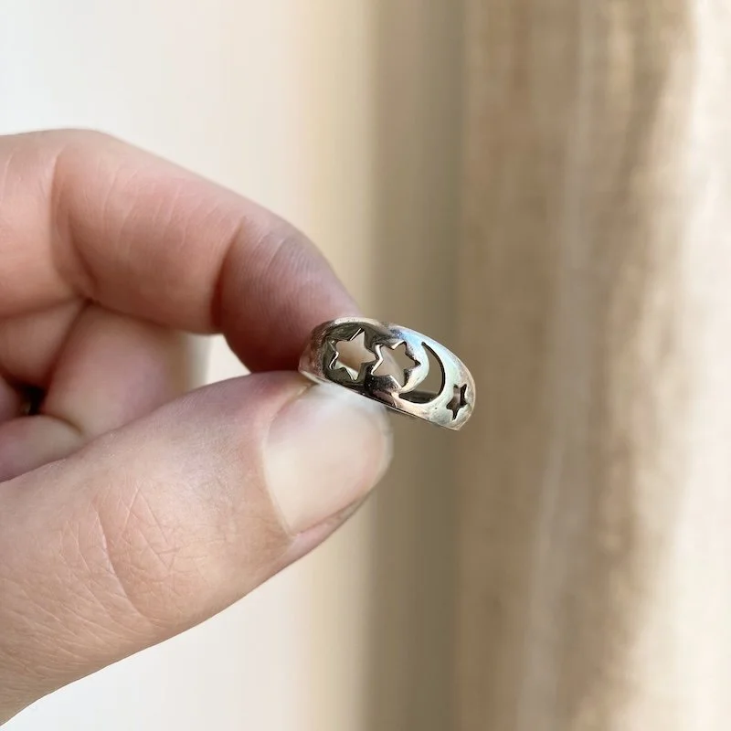 vintage sterling silver celestial moon and stars ring 3.jpeg