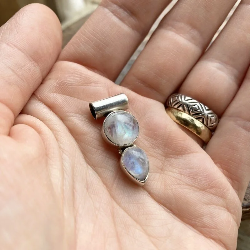 sterling silver double rainbow moonstone pendant 4.jpeg