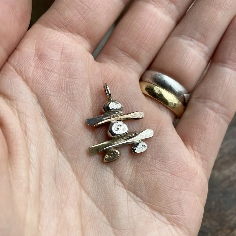 handmade sterling silver pebble stack pendant 3.jpeg