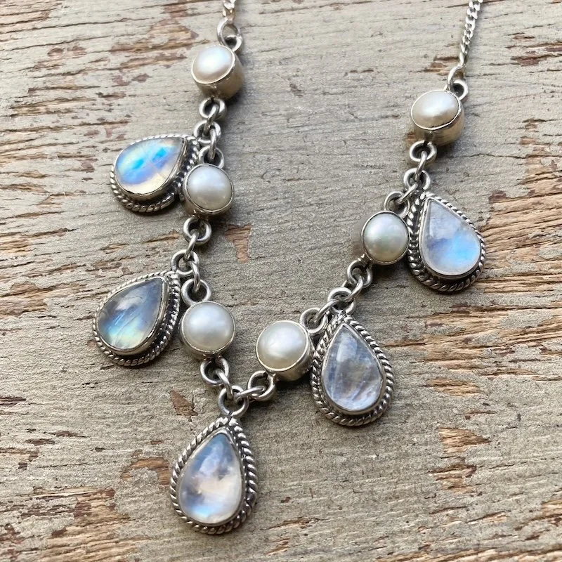 sterling silver rainbow moonstone and pearl necklace 4.jpeg