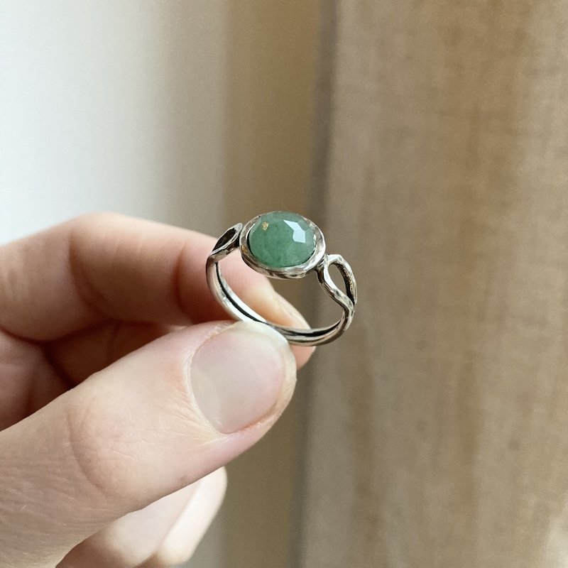 sterling silver faceted aventurine ring 3.jpeg