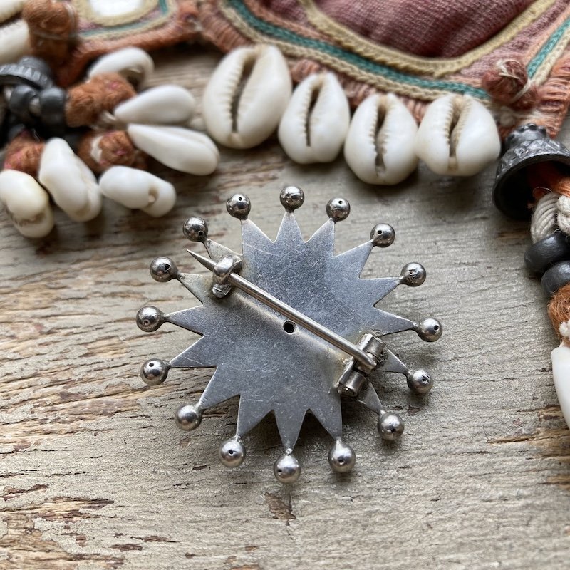 Amazing Vintage Sterling Silver Bohemian Brooch